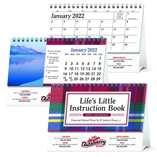 Life's Little Instruction Book Desk Calendar for 2022.